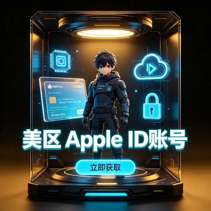 Apple 账号注册、验证和 App Store 应用下载步骤示意图